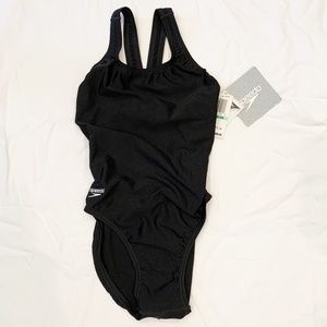 Speedo Pro Back Black One Piece Swimsuit